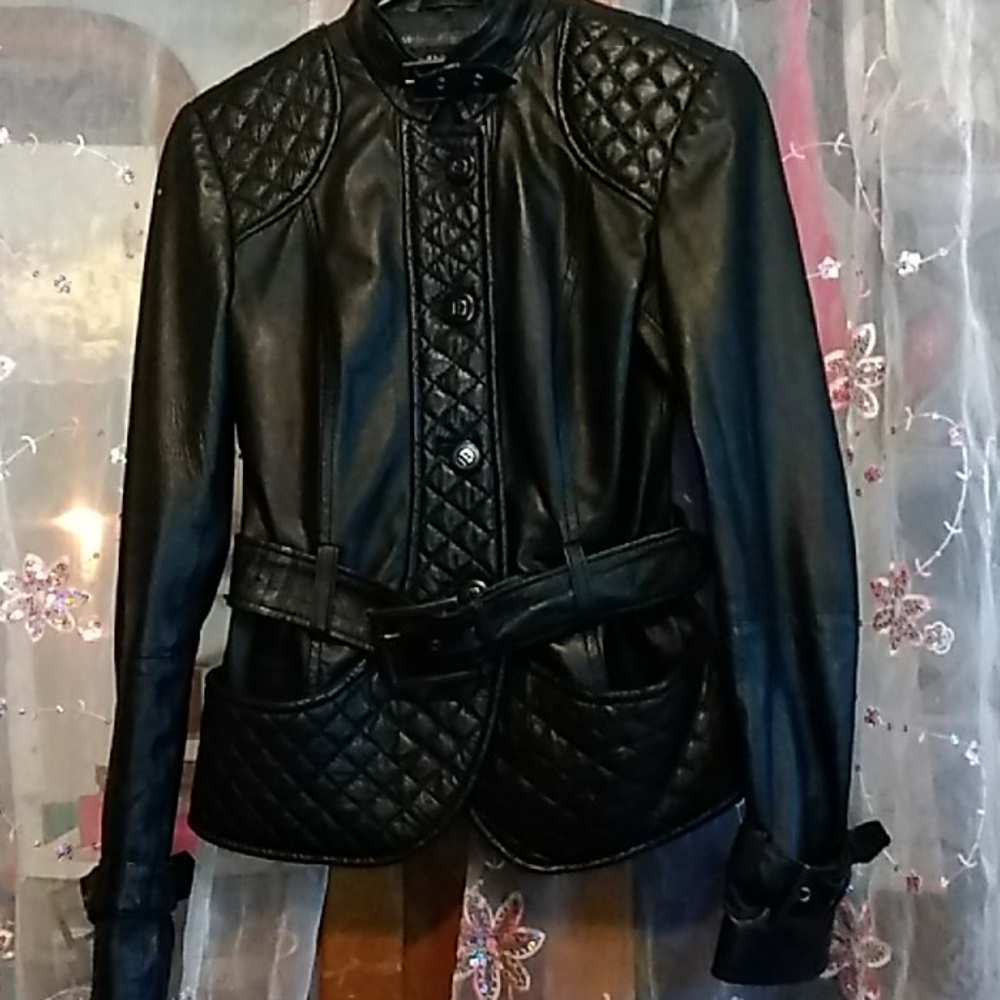 Genuine Fitted Leather Jacket sz small